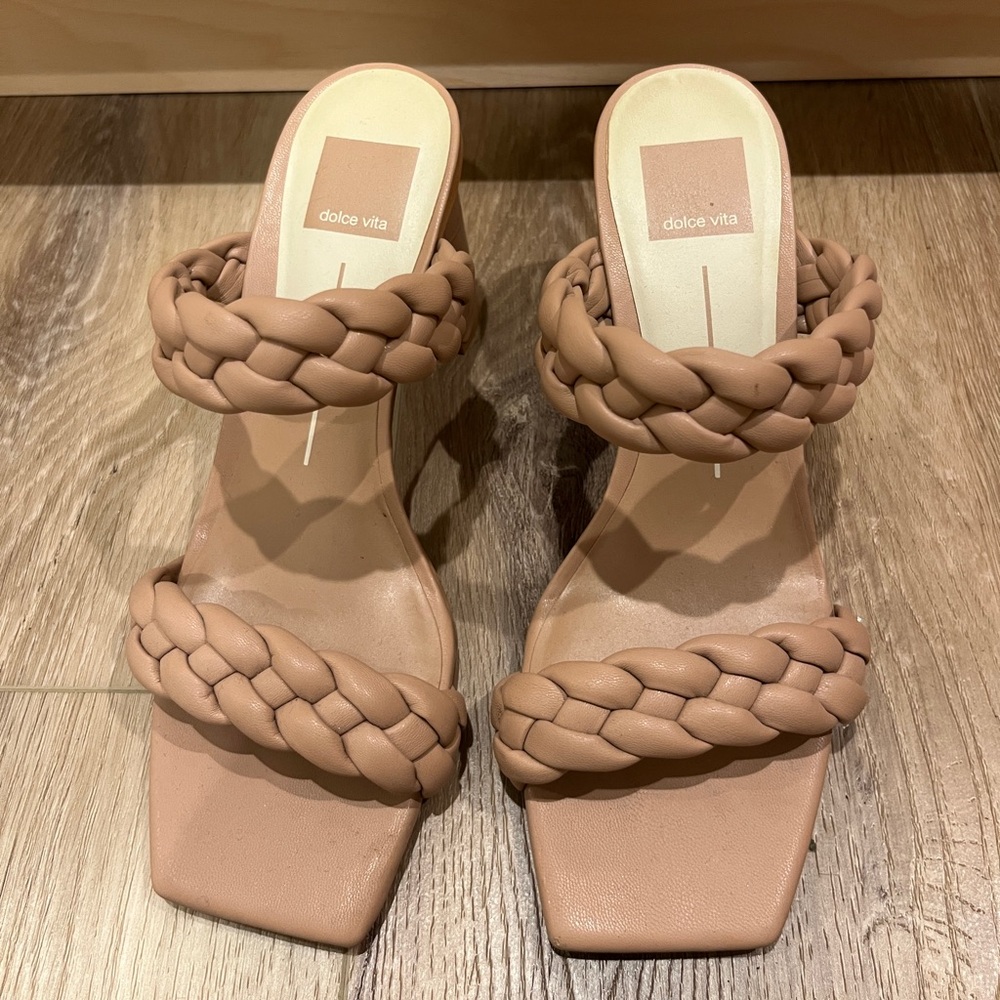 Dolce Vita Women's Braided Tan Heels